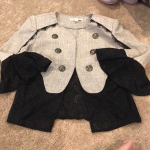 Light brown and black lace jacket